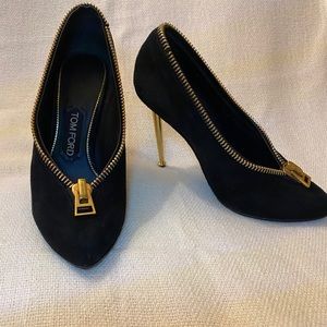 Tom Ford Black Suede Heels